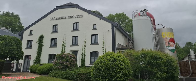 Gnome figures on display around the Chouffe brewery