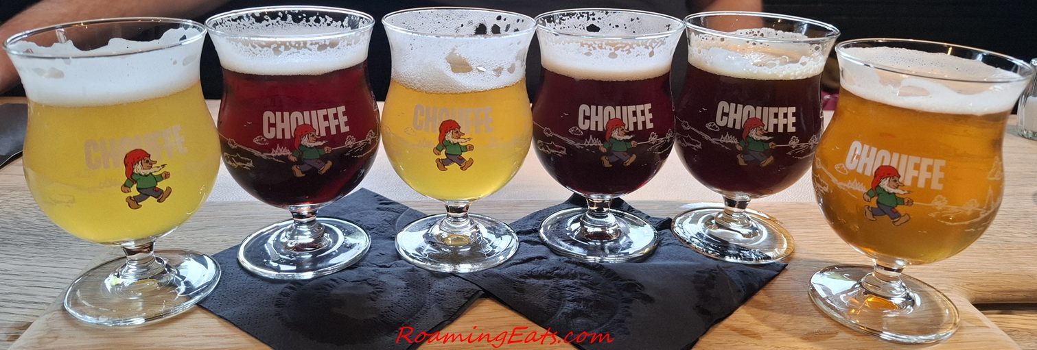 A tasting platter of Chouffe beers