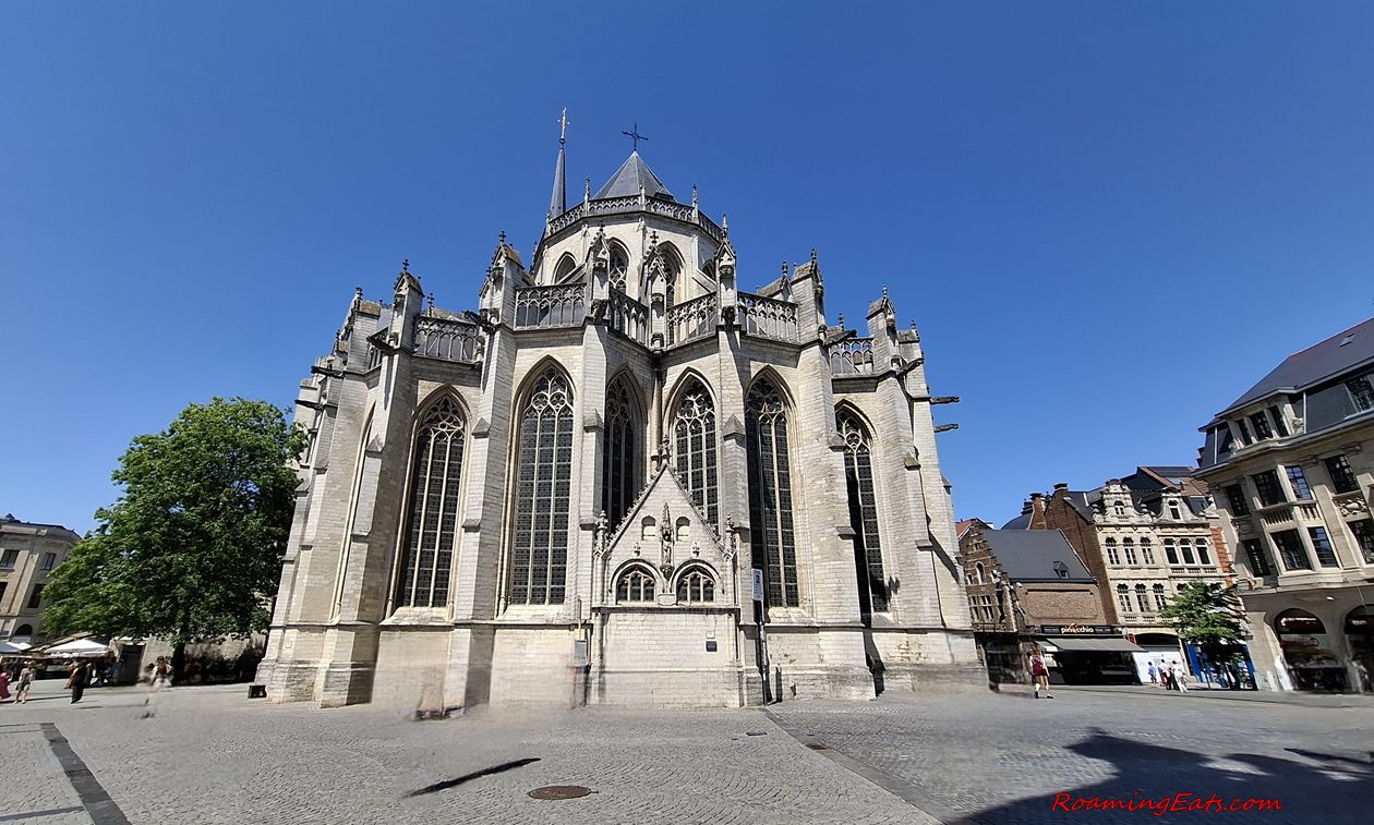 The Brabant Gothic facade of Saint Peter's Church, Leuven