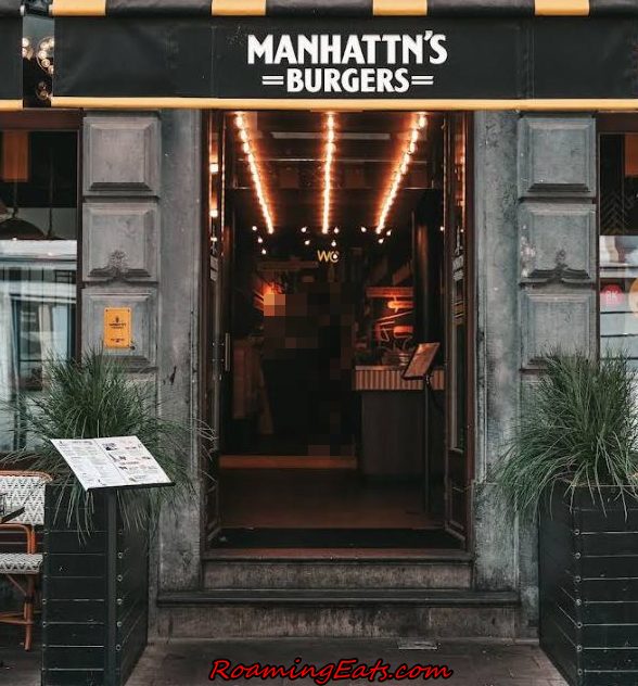 The Manhattn's Burgers storefront on Tiensestraat in Leuven