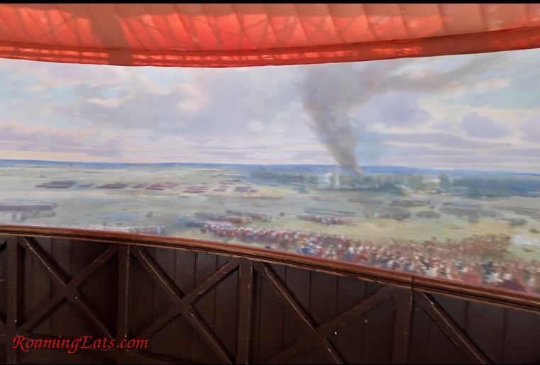 Detail of the 360-degree Panorama painting at Waterloo