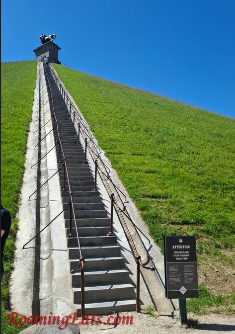 The staircase leading up the Lion's Mound