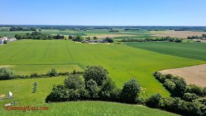 Panoramic view of the battlefield from the top of the Lion's Mound